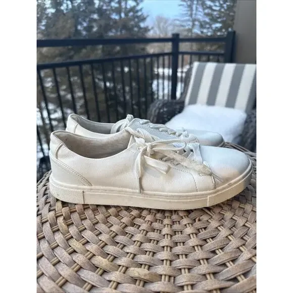 Joie Women’s Harvard White Leather Classic Lined Court Sneaker 9.5 US - Picture 2 of 14